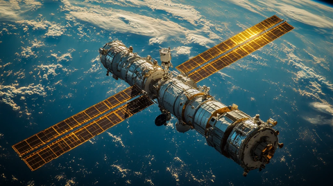 女宇航员维修卫星