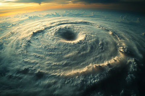 太空站视角台风