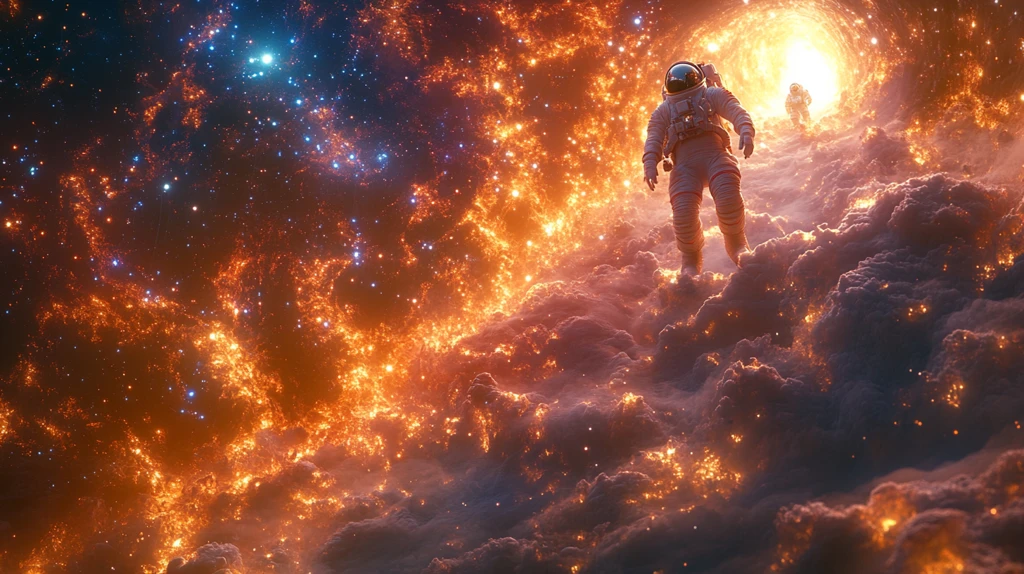 宇航员步出太空舱