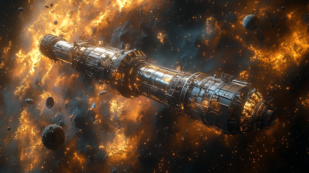 空间站与卫星环绕