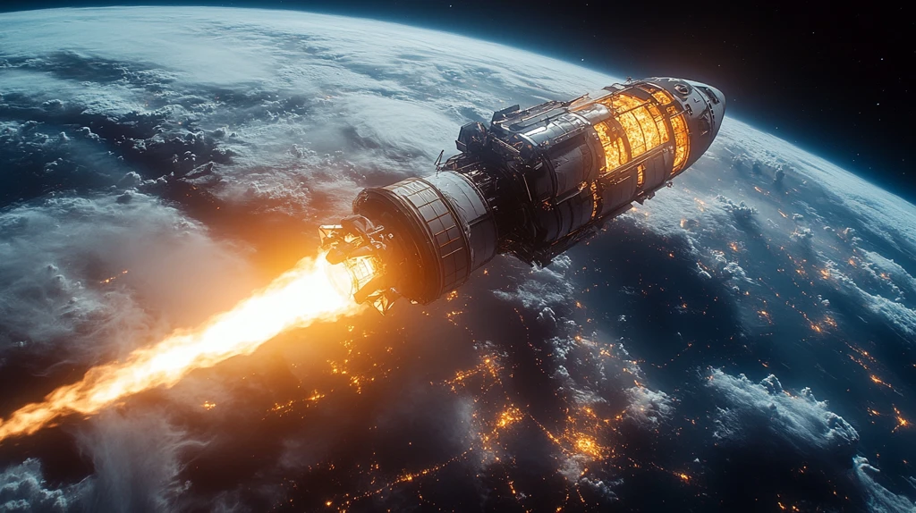 太空船离开地球