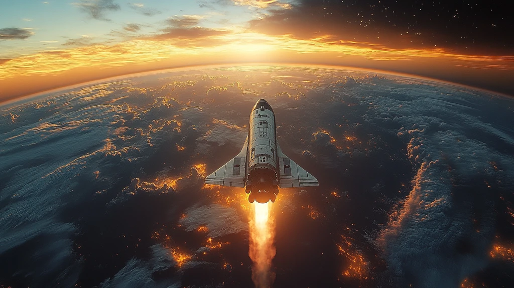 太空船离开地球