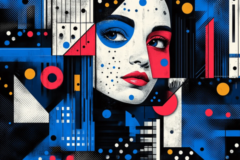 线条交汇几何图形