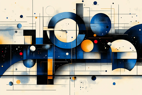 线条交汇几何图形