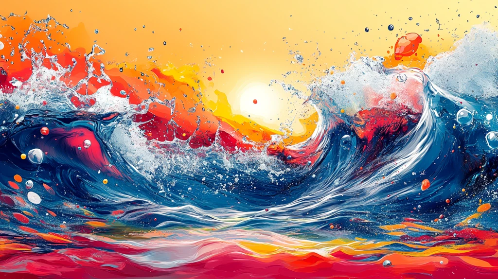 复古水花运动海报