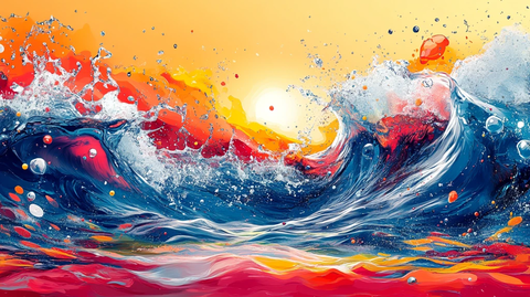 复古水花运动海报