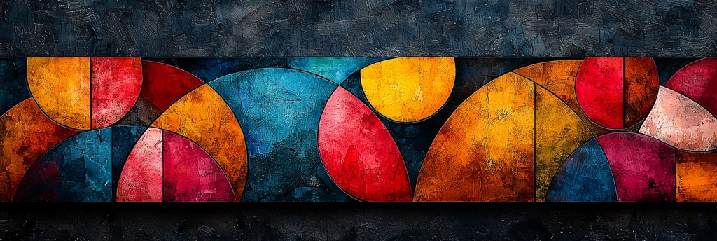 几何形状水彩画