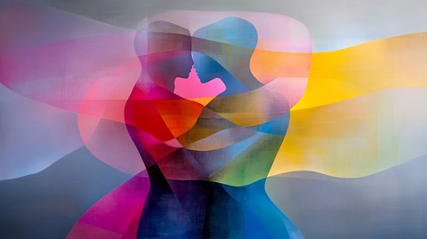 缠绕身影的温柔拥抱