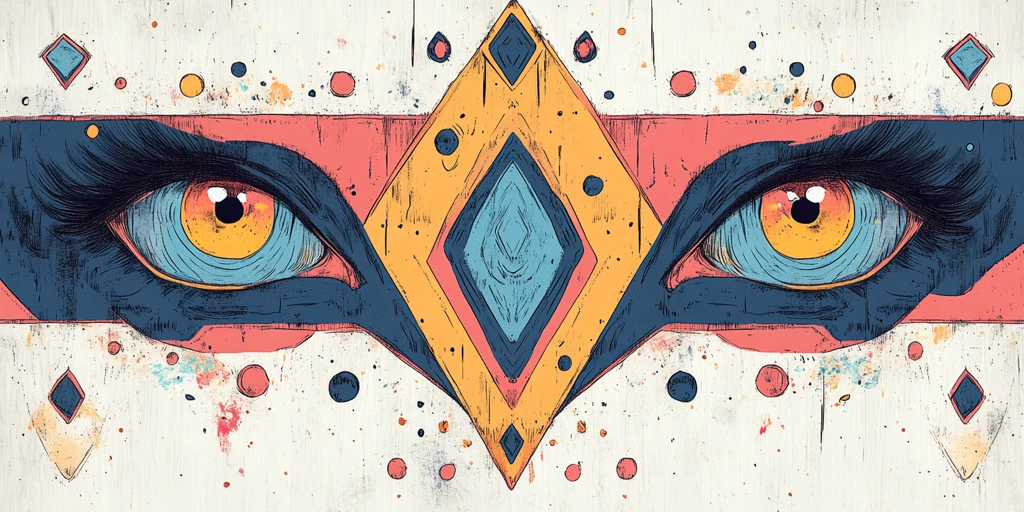 彩色几何线条图