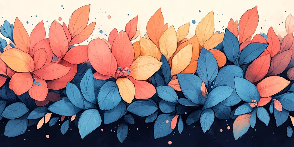 彩色几何线条图