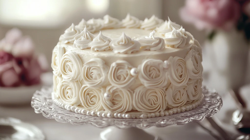 白天鹅雕花蛋糕