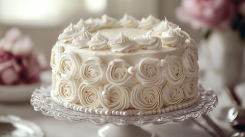 白天鹅雕花蛋糕