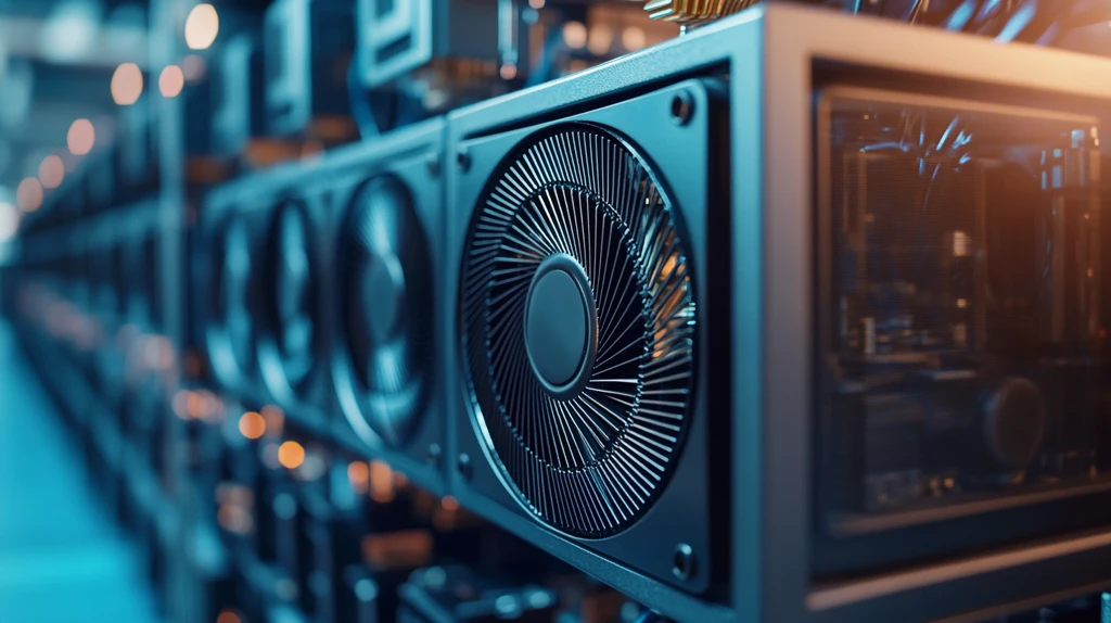 矿机阵列与高效风扇