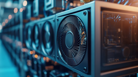 矿机阵列与高效风扇