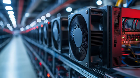 矿机阵列与高效风扇