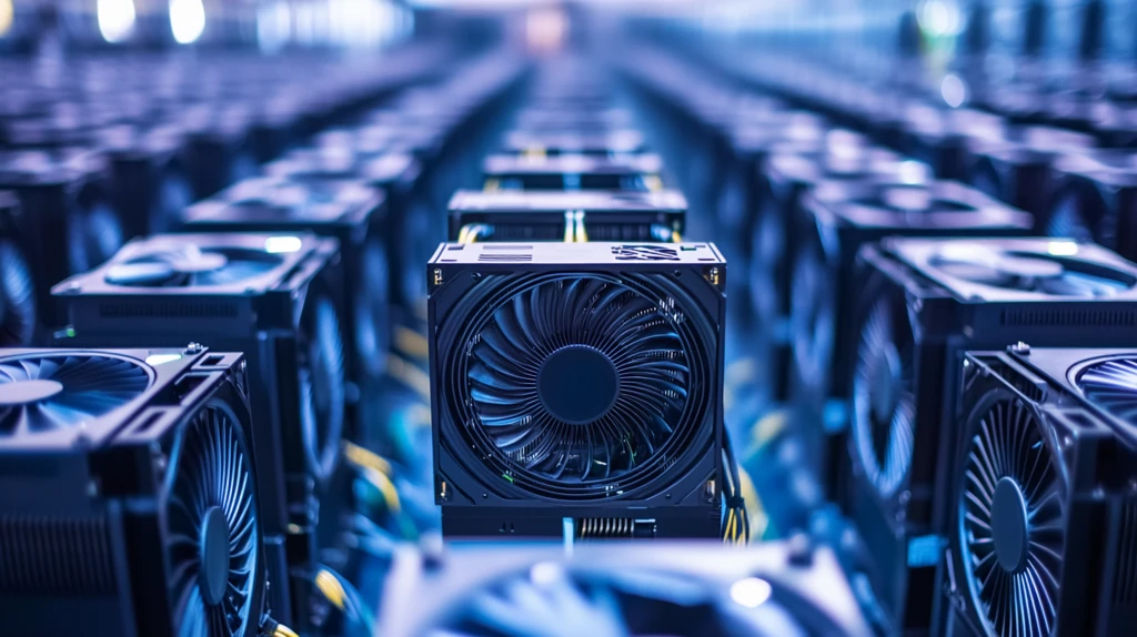 矿机阵列与高效风扇