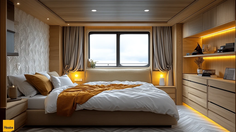 木墙卧室渲染图