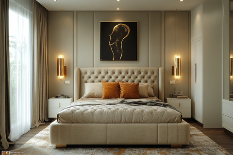 床头画女人轮廓