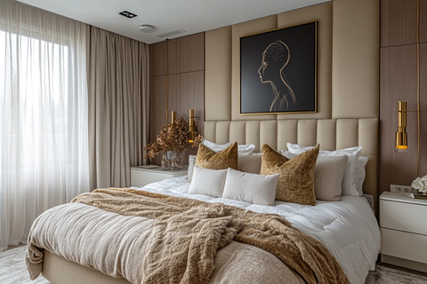 床头画女人轮廓