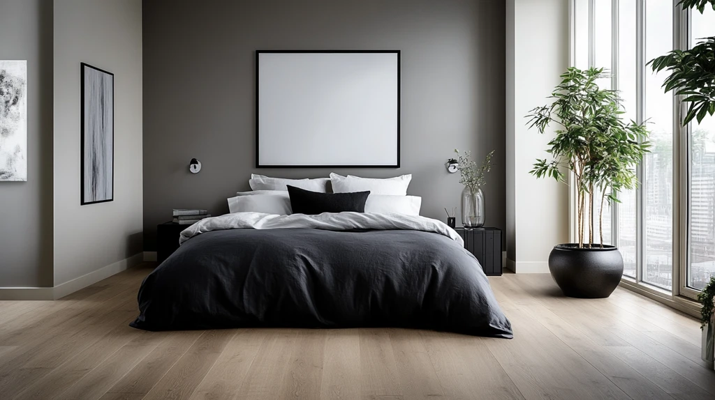 白墙灰家具卧室