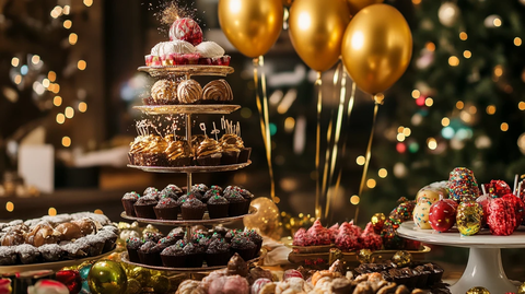 圣诞节西餐甜品台