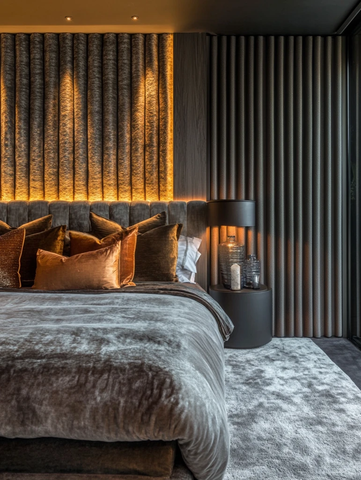 灰色系床头板卧室