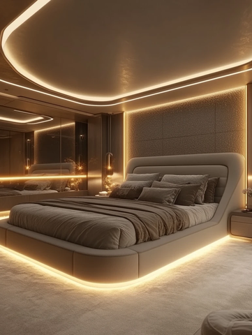 灰色系床头板卧室