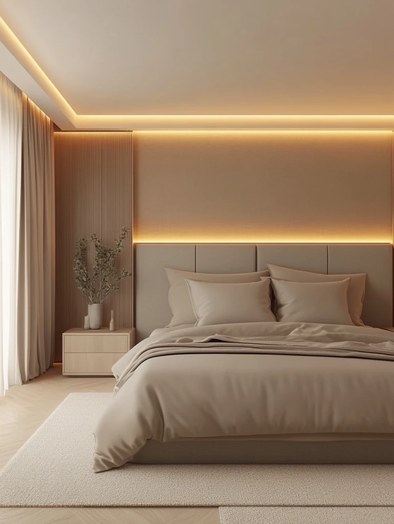 灰色系床头板卧室