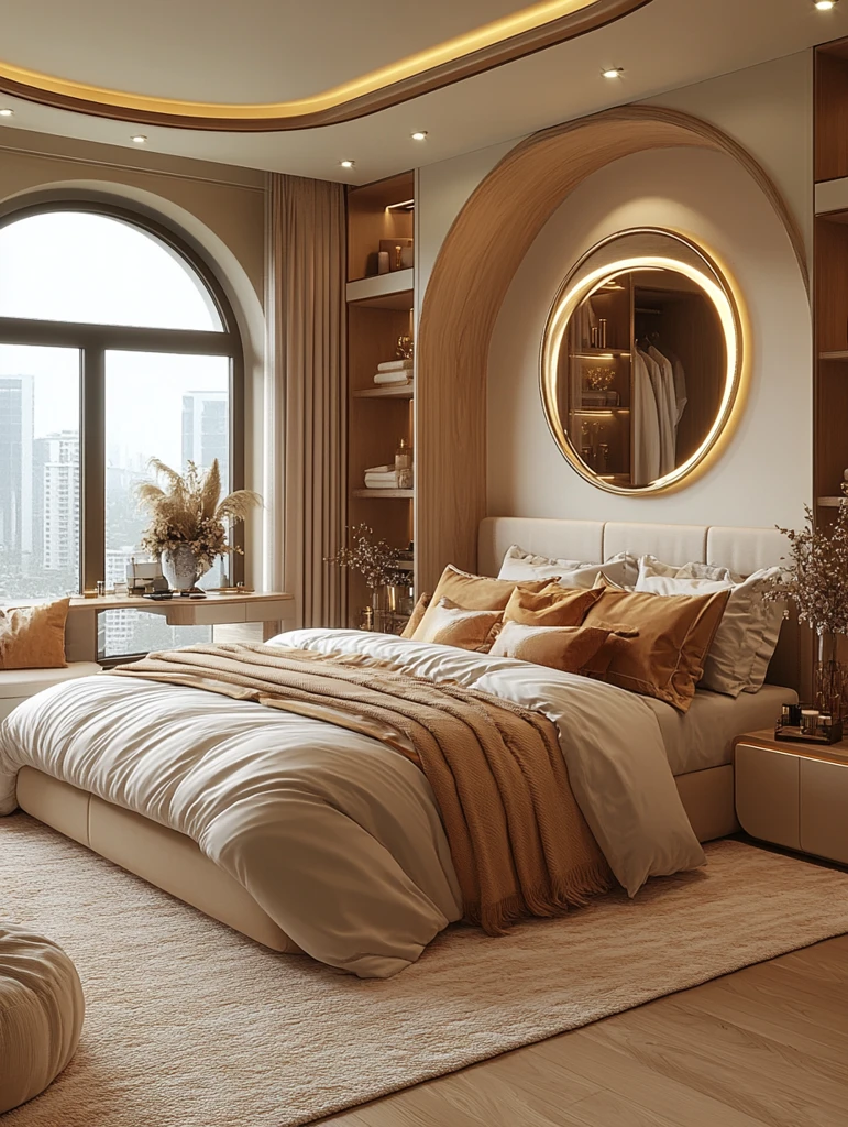 椭圆拱形卧室设计
