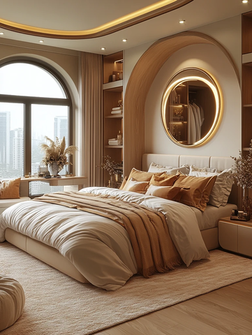 椭圆拱形卧室设计