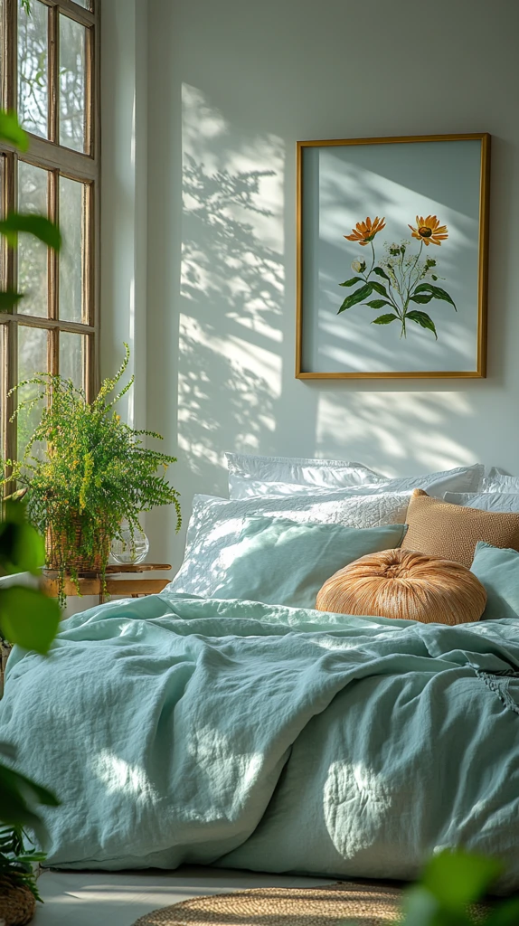 白色墙面搭配现代卧室