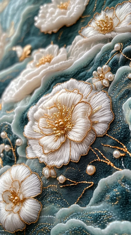 中国葫芦绣艺花卉