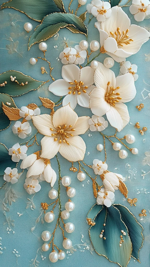 中国葫芦绣艺花卉