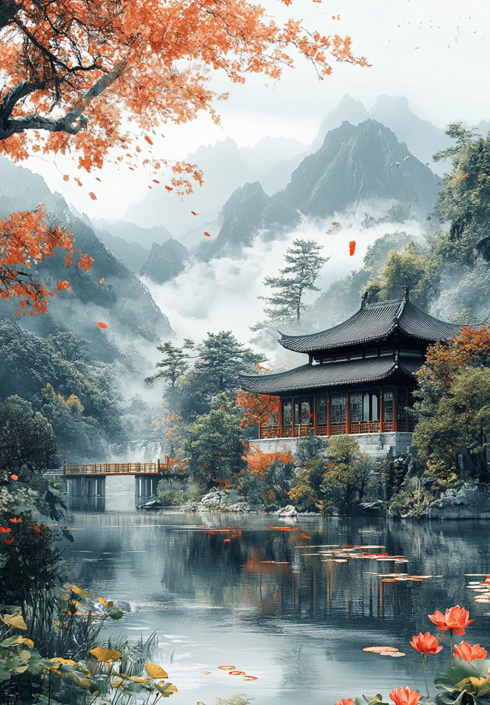 现代园林金云发簪图