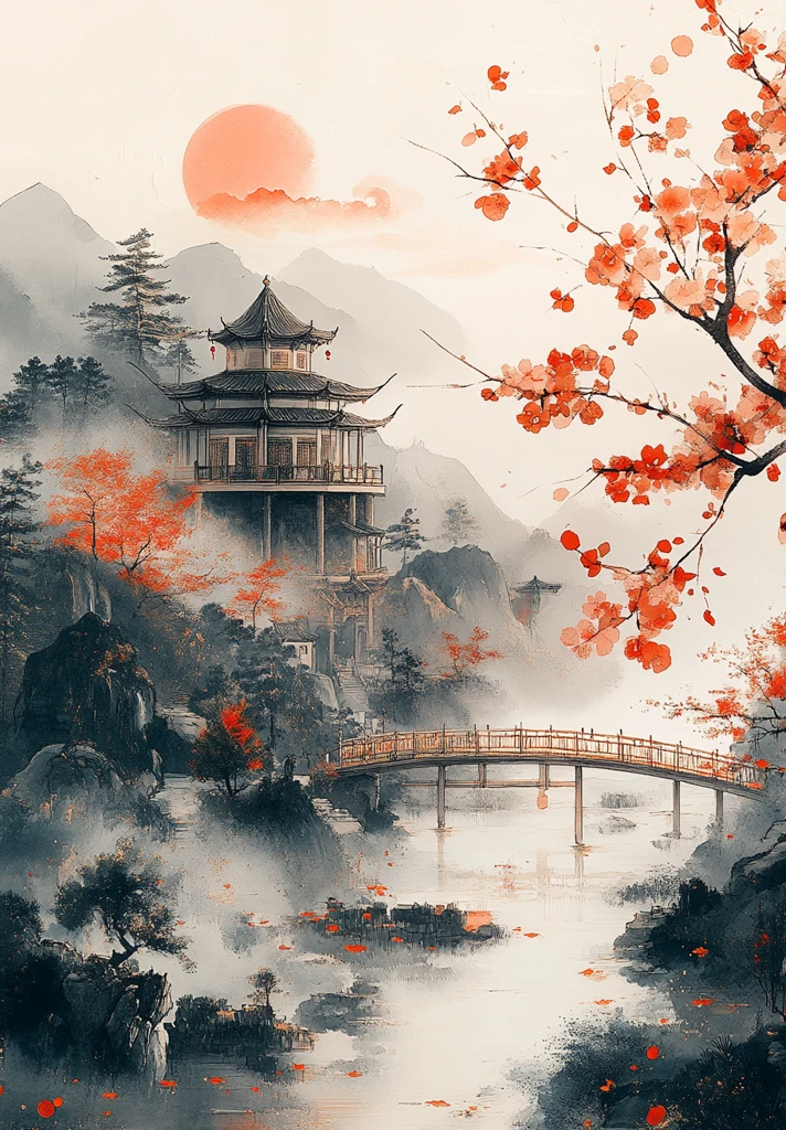 现代园林金云发簪图