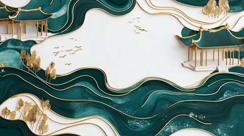 金碧山水莲池夜色