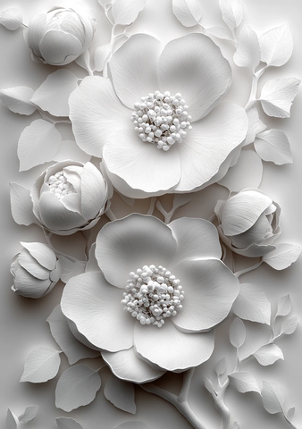 棉花纸艺雕刻图