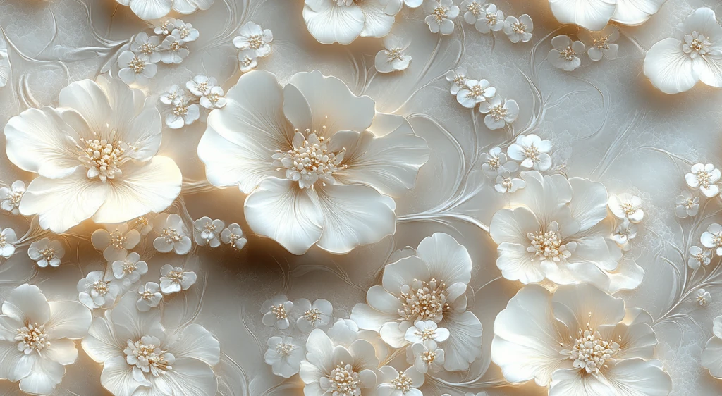 白银蕾丝花纹设计