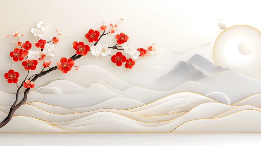 新年梅花贺岁图