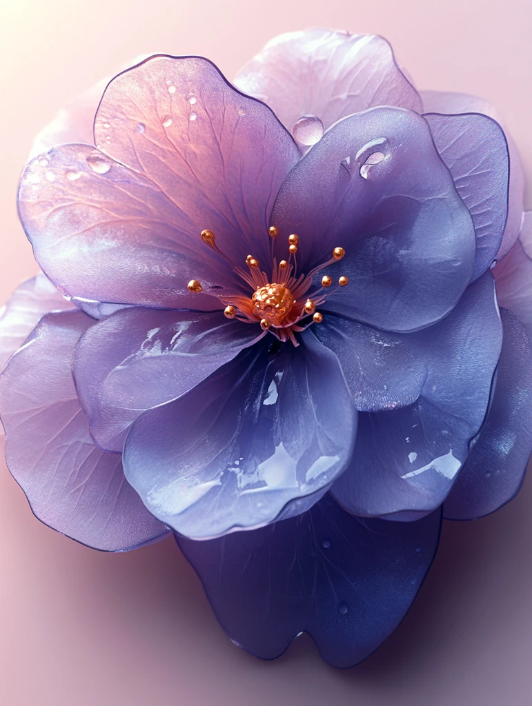 紫贝花金边胸针