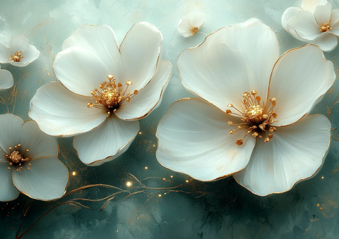 金镶紫花白蕊图