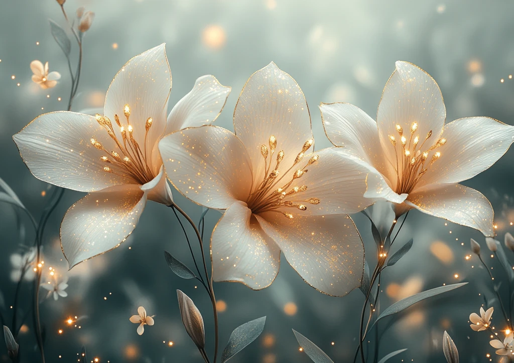 金镶紫花白蕊图