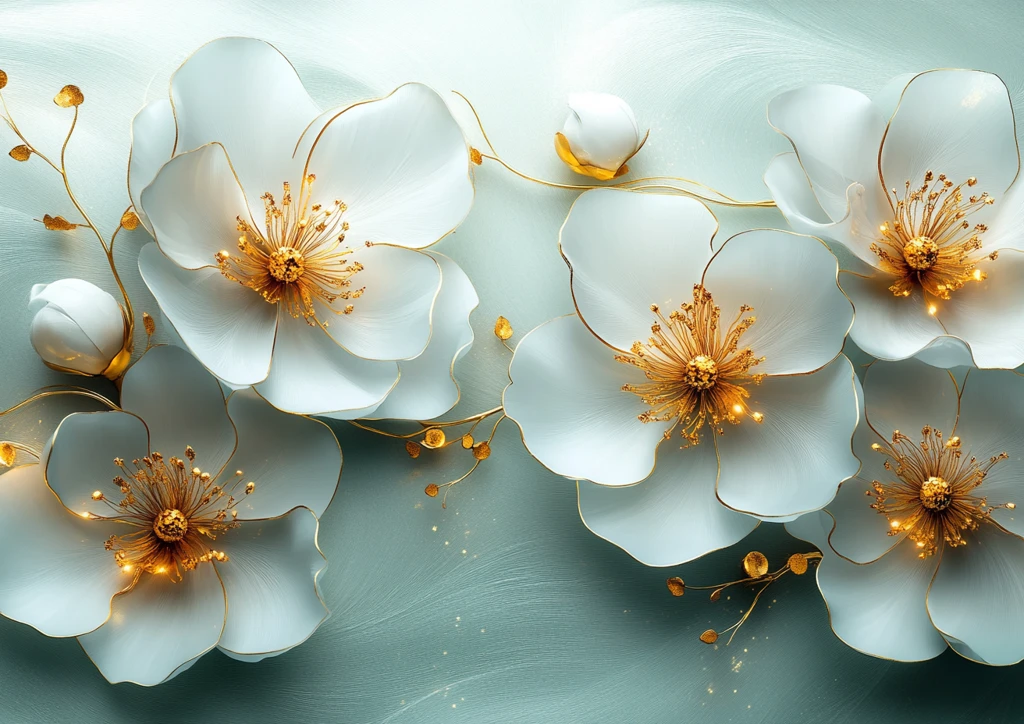 金镶紫花白蕊图