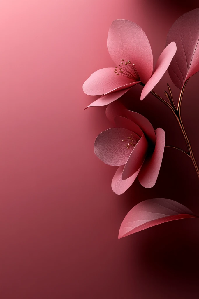 粉色花艺金饰设计