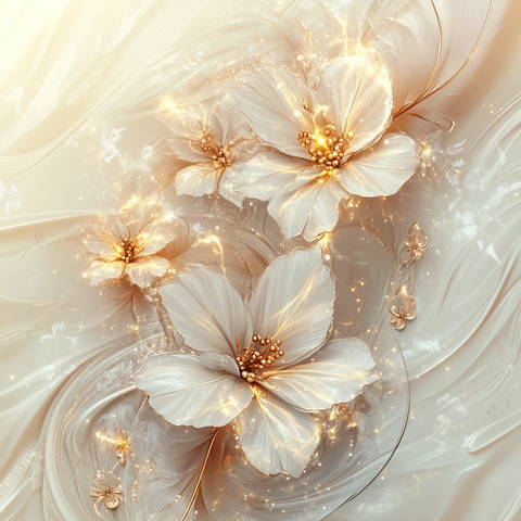 抽象花卉羽毛设计