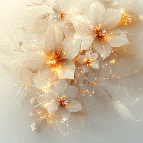 抽象花卉羽毛设计