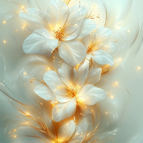 抽象花卉羽毛设计