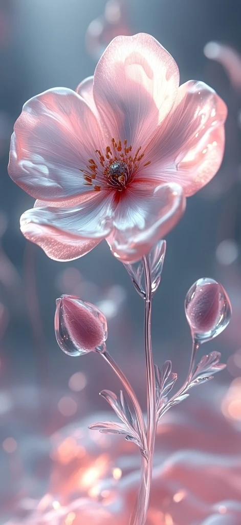 粉桃渐变流体背景