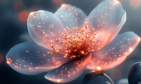 粉色花瓣金色花蕊