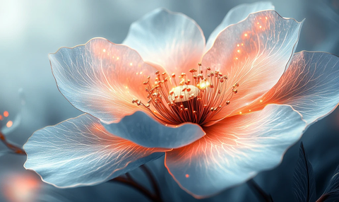 粉色花瓣金色花蕊